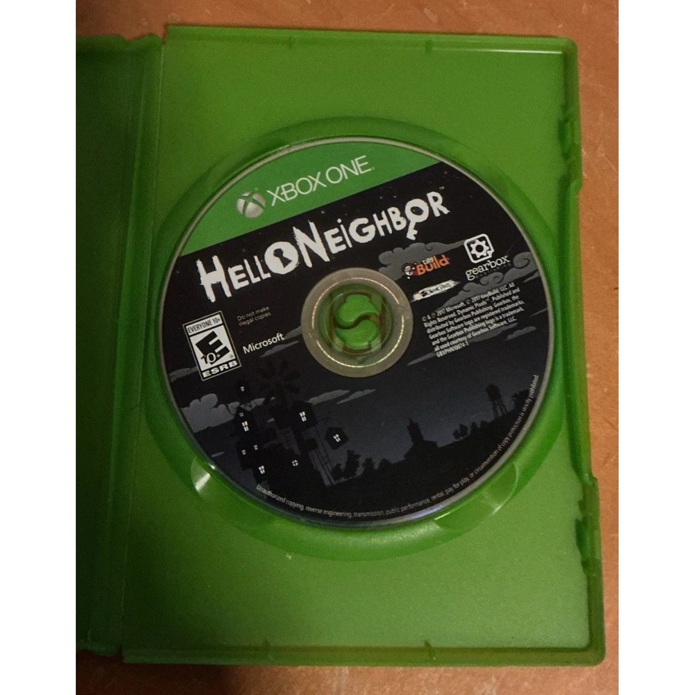 Microsoft Xbox One 2017 Hello Neighbor, No Manual Or Cover, Not Tested